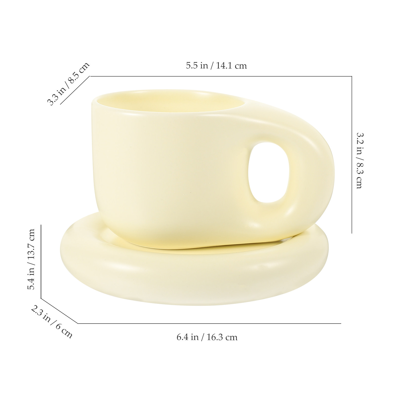 1Set Nordic Style Chunky Ceram - đánh giá và giá Coffee Tea Shop