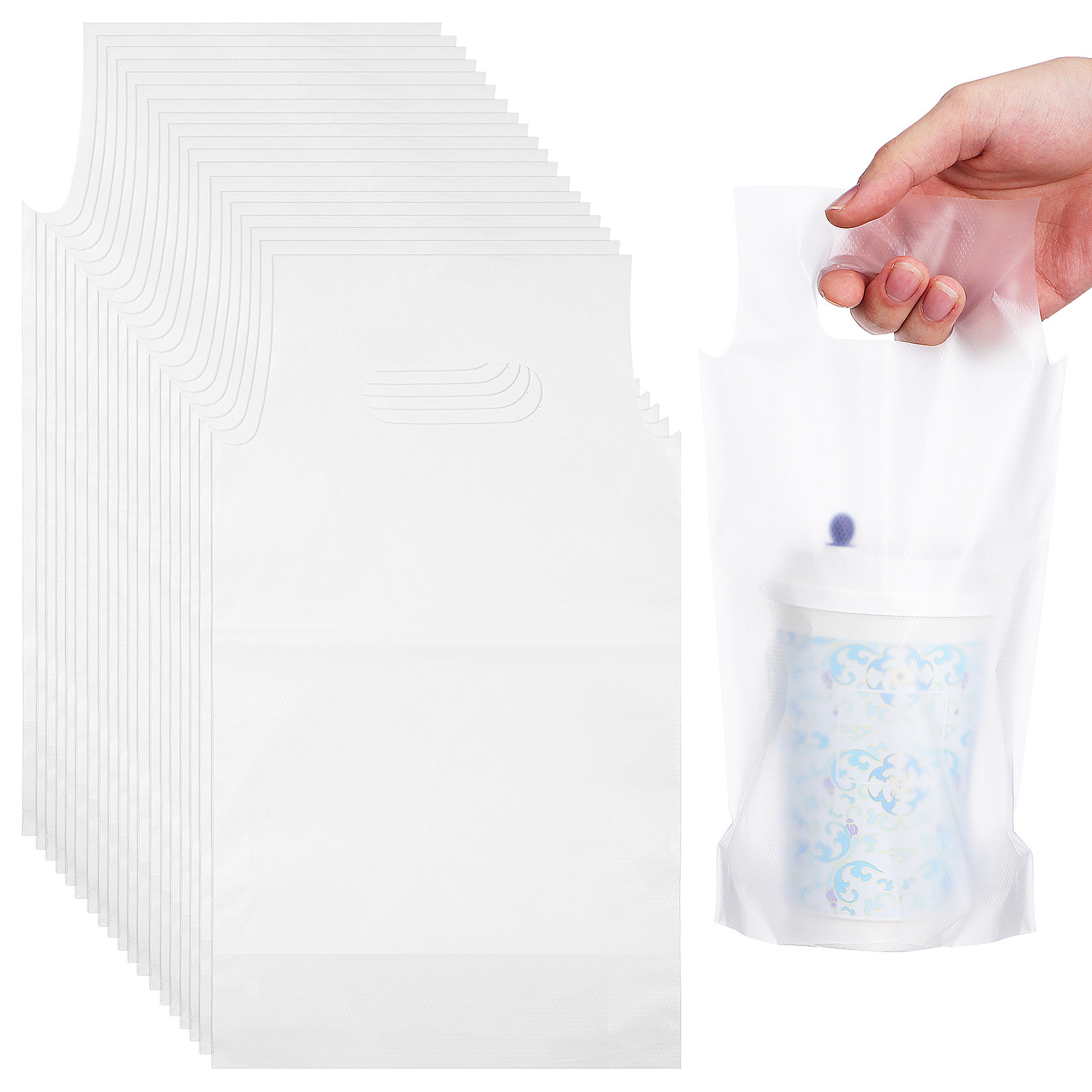 500Pcs Transparent Takeout Bev - đánh giá và giá Coffee Tea Shop
