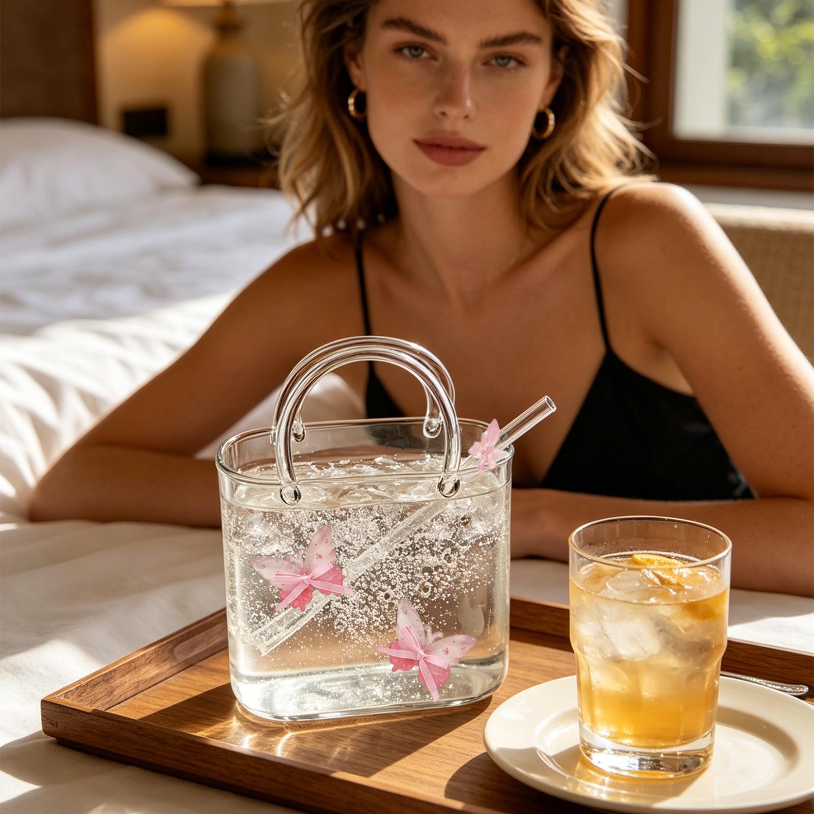 Glass Purse For Drinks Funky C - đánh giá và giá Coffee Tea Flower