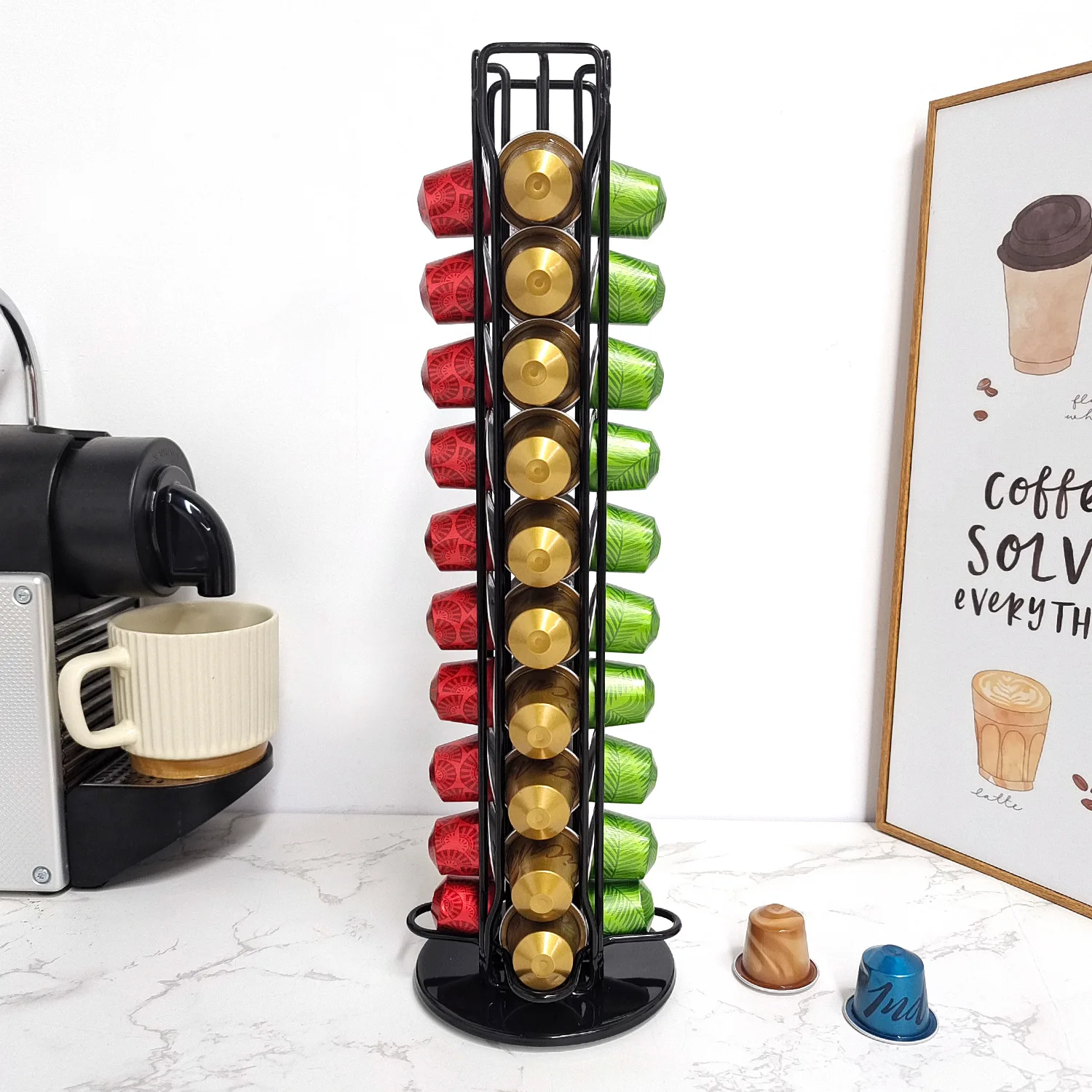 1PC 40 Pod Coffee Capsules Nes - đánh giá và giá Coffee Capsule Holder