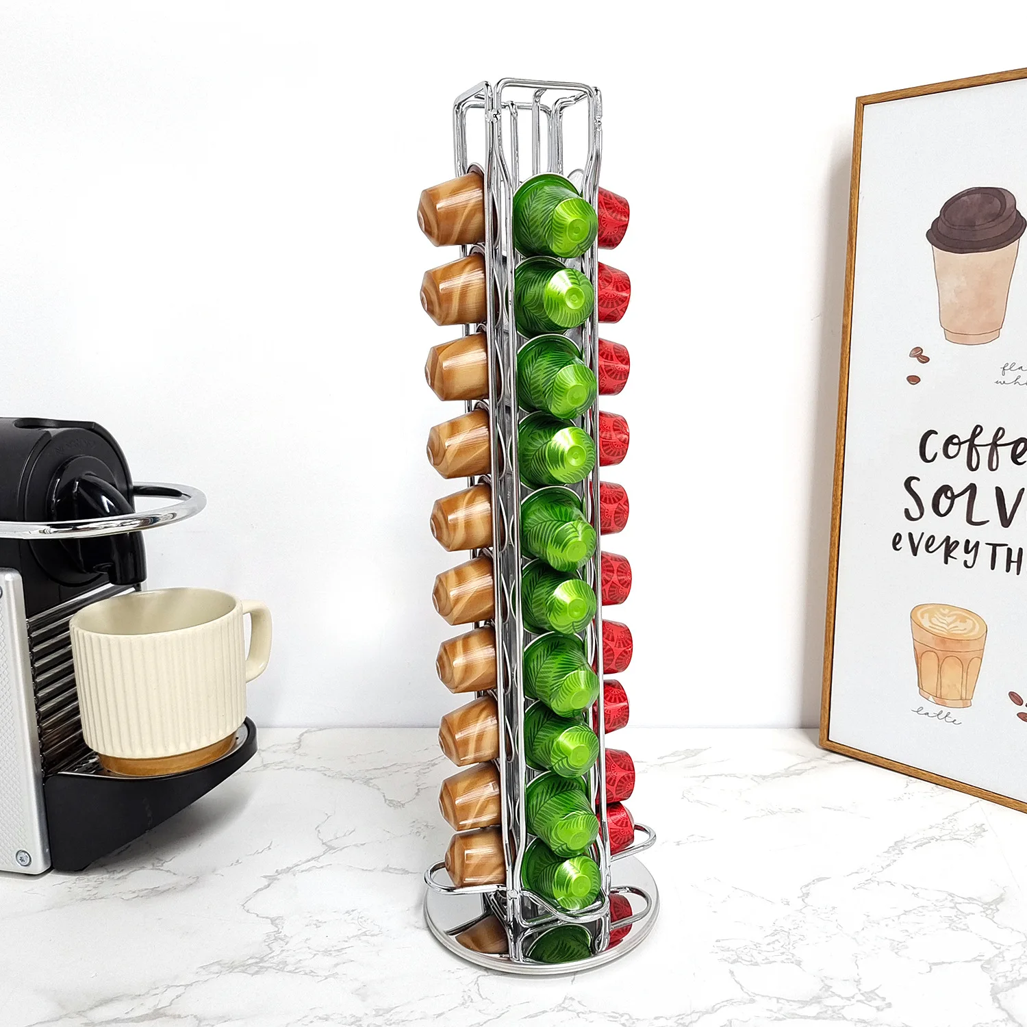 1PC 40 Pod Coffee Capsules Nes - đánh giá và giá Coffee Capsule Holder