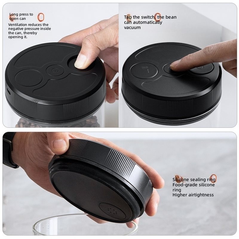 Automatic Vacuum Coffee Canist - đánh giá và giá Coffee Tea Sugar