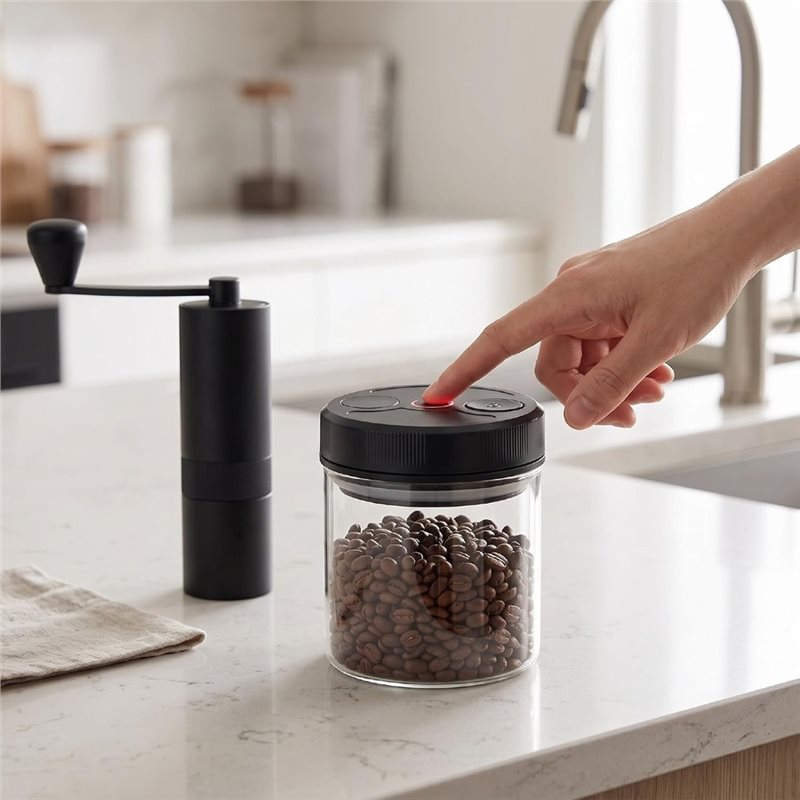 Automatic Vacuum Coffee Canist - đánh giá và giá Coffee Tea Sugar